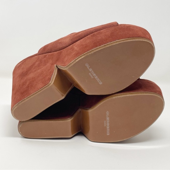 Clergerie Dolcy Platform Wedge Sandal Mule Suede Brown 36.5 - Picture 10 of 10